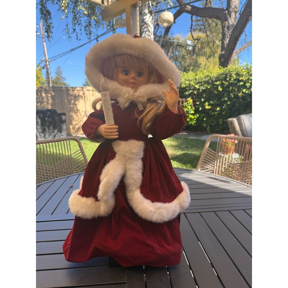 VIntage 24" Christmas CarolMotionette Animated Lighted WORKS w/Box
